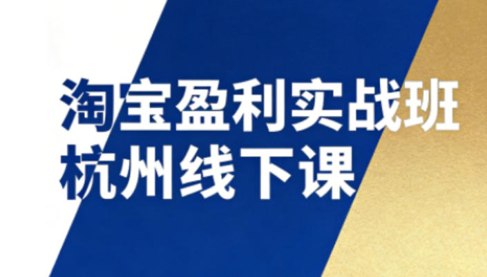 淘宝盈利实战班杭州线下课12月26-28日(音频+字幕)，帮你掌握SOP流程+12门核心技术-A7徐多钱云网创