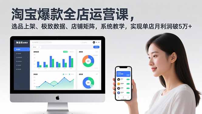 淘宝爆款全店运营课2.0,选品上架、极致数据、店铺矩阵,系统教学,实现单店月利润破5万+-A7徐多钱云网创