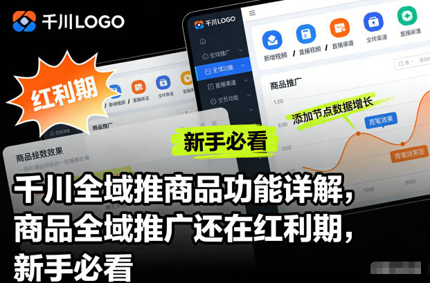 千川全域推商品功能详解，商品全域推广还在红利期，新手必看-A7徐多钱云网创