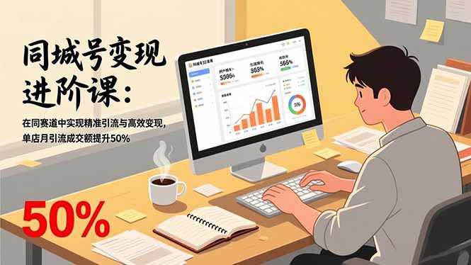 同城号变现进阶课：在同城赛道中实现精准引流与高效变现，单店月引流成交额提升50%-A7徐多钱云网创