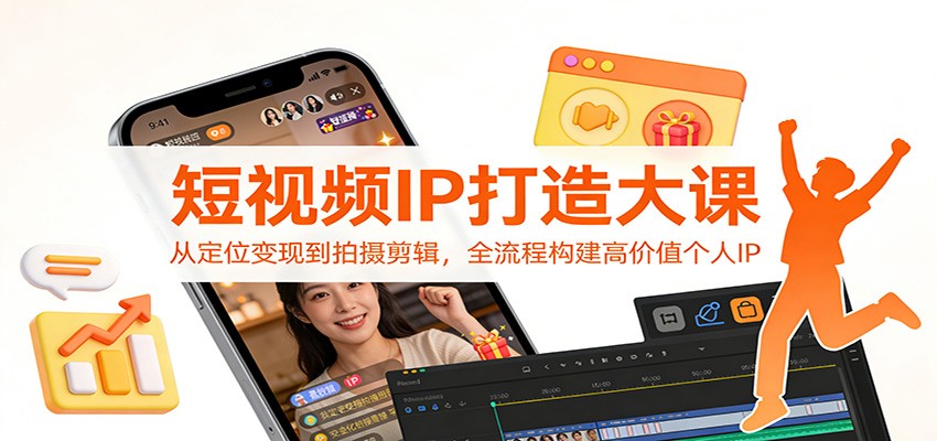 短视频IP打造大课:从定位变现到拍摄剪辑,全流程构建高价值个人IP-A7徐多钱云网创