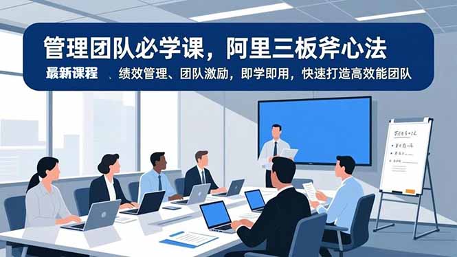 管理团队必学课，阿里三板斧心法、绩效管理、团队激励，即学即用，快速打造高效能团队-A7徐多钱云网创