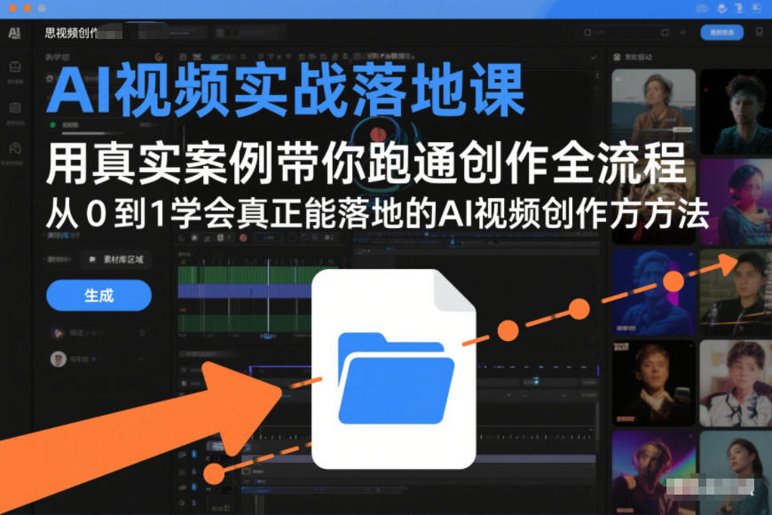 AI视频实战落地课，用真实案例带你跑通创作全流程，从0到1学会真正能落地的AI视频创作方法-A7徐多钱云网创