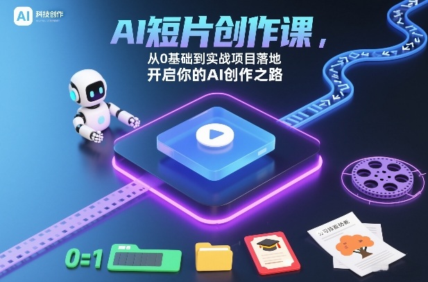 AI短片创作课，从0基础到实战项目落地，开启你的AI创作之路-A7徐多钱云网创