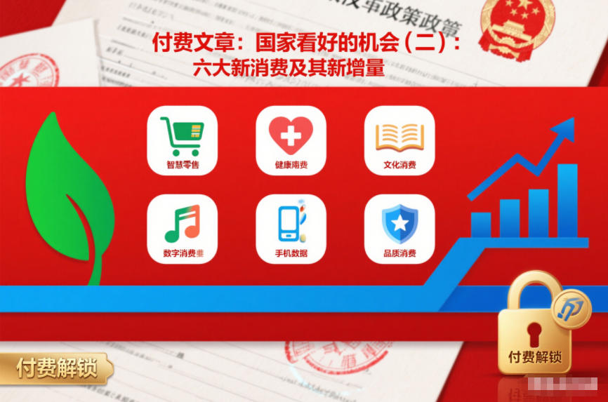 付费文章：国家看好的机会(二)：六大新消费及其新增量-A7徐多钱云网创