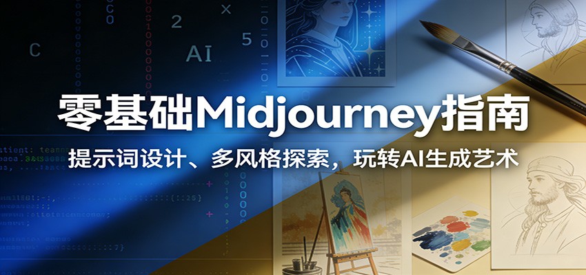 零基础Midjourney指南：提示词设计、多风格探索，玩转AI生成艺术-A7徐多钱云网创