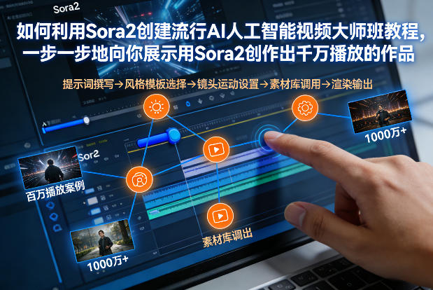 如何利用Sora2创建流行AI人工智能视频大师班，一步一步地向你展示用Sora2创作出千万播放的作品-A7徐多钱云网创