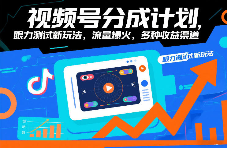 视频号分成计划，眼力测试新玩法，流量爆火，多种收益渠道-A7徐多钱云网创