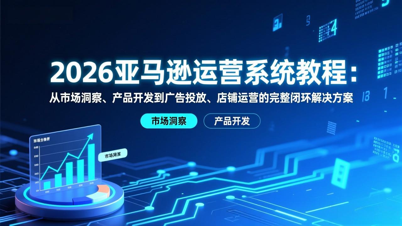 2026亚马逊运营系统教程：从市场洞察、产品开发到广告投放、店铺运营的完整闭环解决方案-A7徐多钱云网创