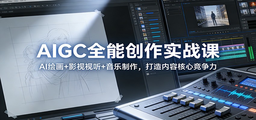AIGC全能创作实战课：AI绘画+影视视听+音乐制作，打造内容核心竞争力-A7徐多钱云网创