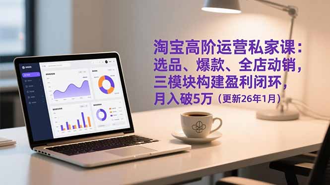 淘宝高阶运营私家课：选品、爆款、全店动销，三模块构建盈利闭环，月入破5万(更新26年1月-A7徐多钱云网创