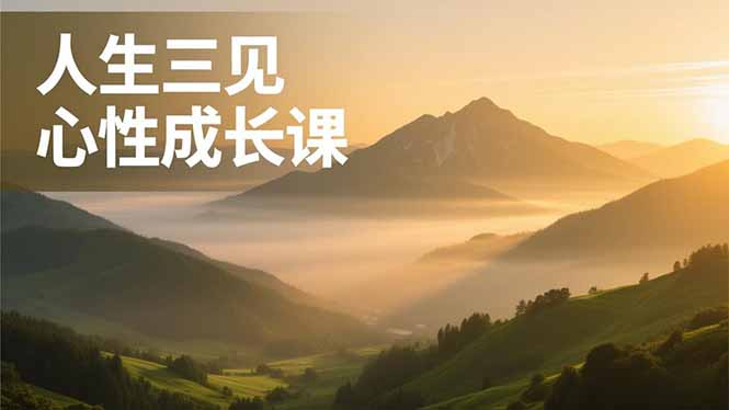人生三见心性成长课，见天地众生自己，搞透人性安顿身心，活出清晰自我，内在富足无价-A7徐多钱云网创
