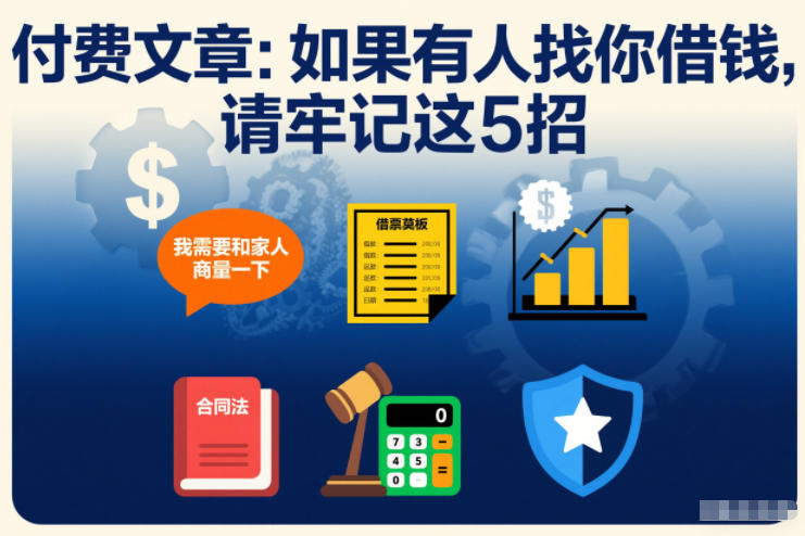 付费文章：如果有人找你借钱，请牢记这5招-A7徐多钱云网创