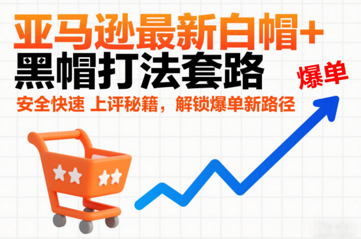 亚马逊最新白帽+黑帽打法套路，安全快速上评秘籍，解锁爆单新路径-A7徐多钱云网创