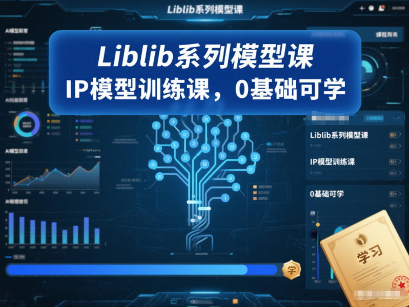 Liblib系列模型课，IP模型训练课，0基础可学-A7徐多钱云网创
