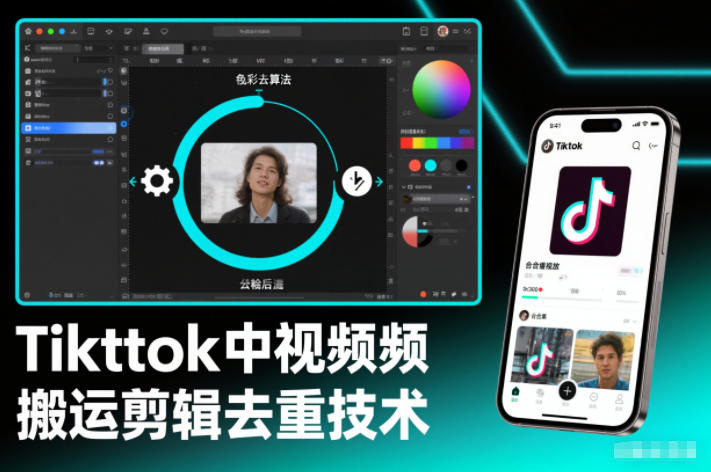 Tiktok中视频纯搬运剪辑去重技术，外来技术，自行测试-A7徐多钱云网创