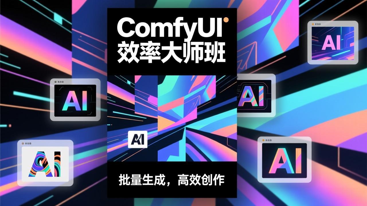 ComfyUI效率大师班:工作流搭建,批量生成,将个人AI出图效率提升5-10倍,月接单收入1-3万-A7徐多钱云网创