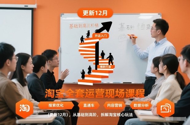 淘宝全套运营现场课程(更新26年1月)，从基础到高阶，拆解淘宝核心玩法-A7徐多钱云网创