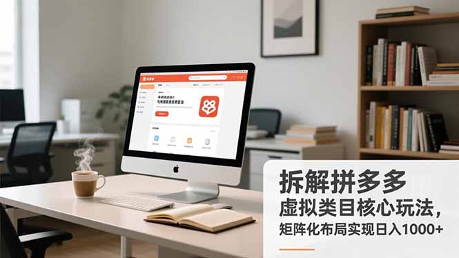 拆解拼多多虚拟类目核心玩法，矩阵化布局实现日入1000+-A7徐多钱云网创