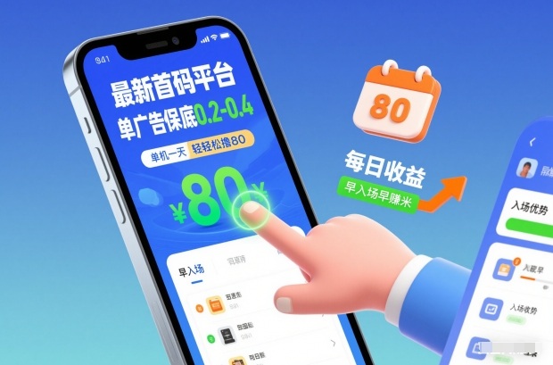 最新首码平台，单广告保底0.2-0.4，单机一天轻松撸80，早入场早賺米【揭秘】-A7徐多钱云网创